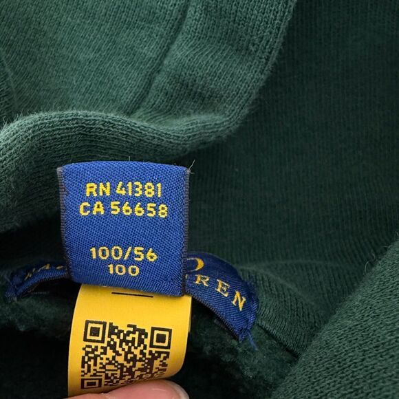 Polo Ralph Lauren 3T Kids Equestrian Triple Pony Hoodie Classic Green Sweater - Picture 11 of 16